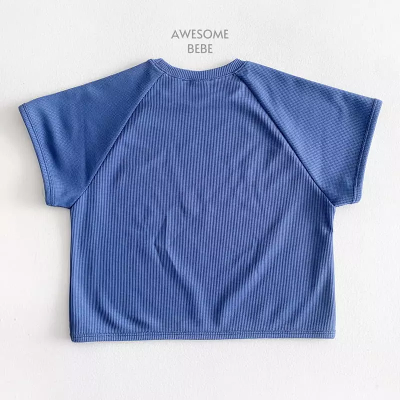 Awesome Bebe - Korean Children Fashion - #todddlerfashion - Waffle Top Bottom Set - 5