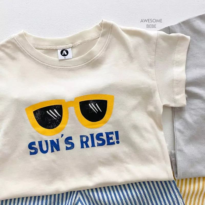 Awesome Bebe - Korean Children Fashion - #prettylittlegirls - Sun Rise Top Bottom Set - 4