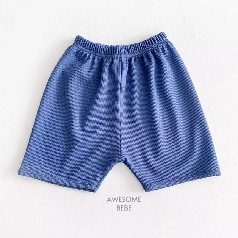 Awesome Bebe - Korean Children Fashion - #toddlerclothing - Waffle Top Bottom Set - 6