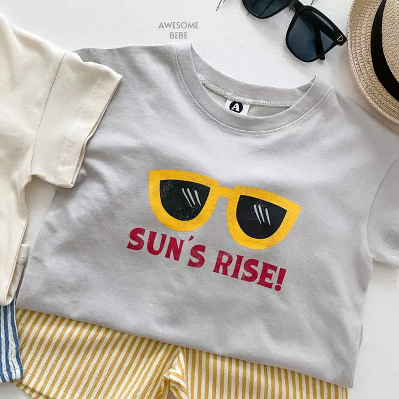 Awesome Bebe - Korean Children Fashion - #toddlerclothing - Sun Rise Top Bottom Set - 5