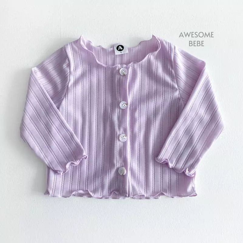 Awesome Bebe - Korean Children Fashion - #todddlerfashion - Terry Cardigan Set - 4