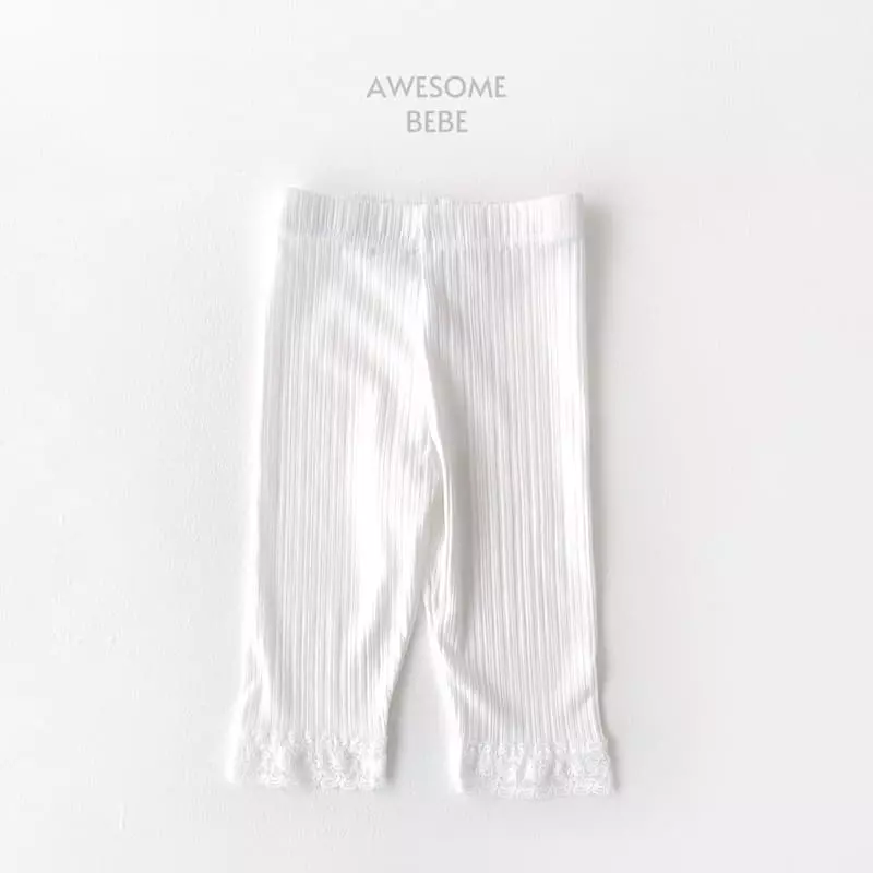 Awesome Bebe - Korean Children Fashion - #toddlerclothing - Lace Leggings - 2