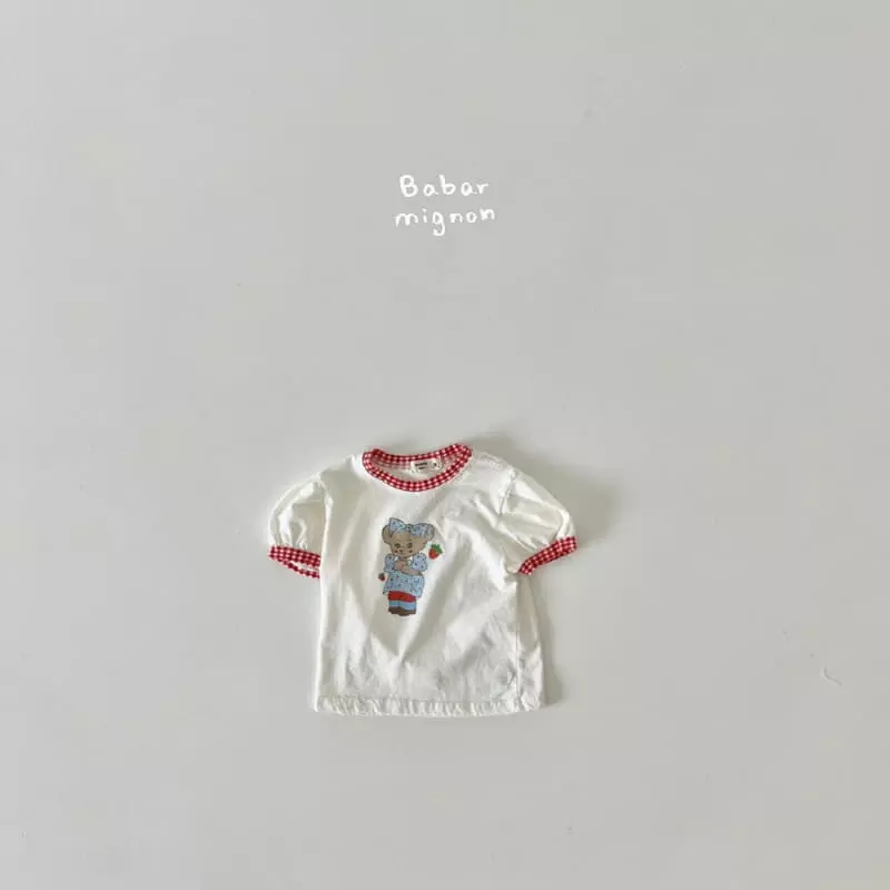 Babar Mignon - Korean Children Fashion - #Kfashion4kids - Ribbon Bear Puff Tee - 7