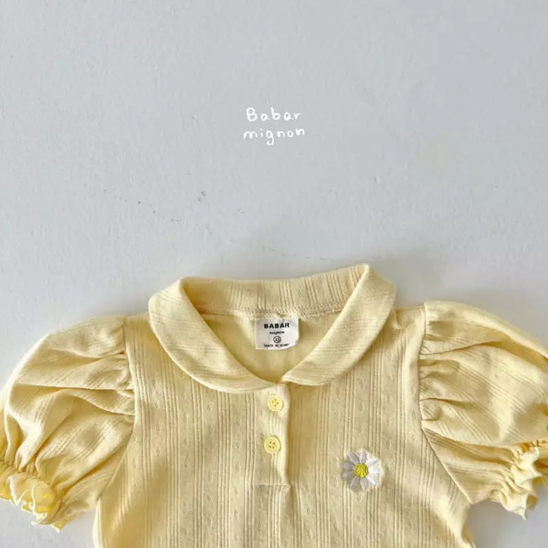 Babar Mignon - Korean Children Fashion - #fashionkids - Daisy Collar Tee - 9