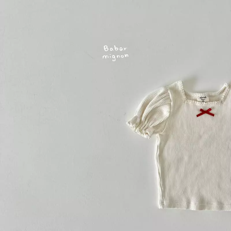 Babar Mignon - Korean Children Fashion - #kidsshorts - Square Puff Tee - 9