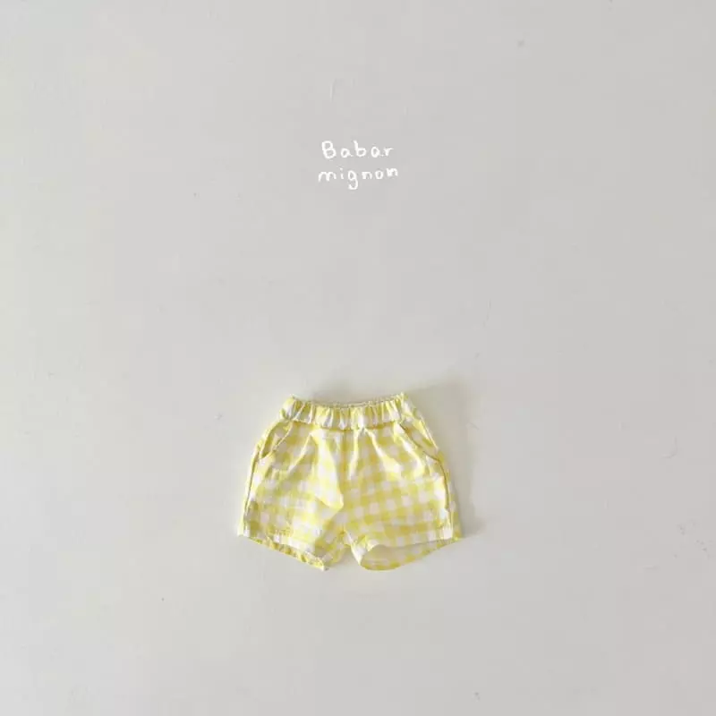 Babar Mignon - Korean Children Fashion - #kidsshorts - Check Shorts