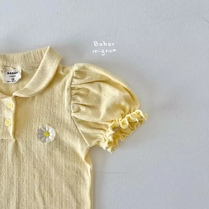 Babar Mignon - Korean Children Fashion - #kidsshorts - Daisy Collar Tee - 10