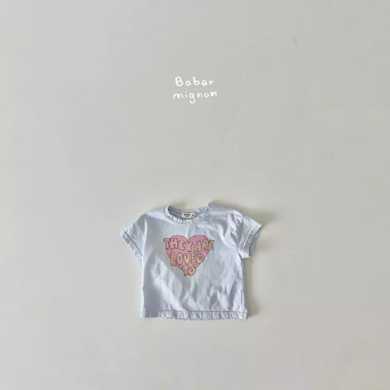 Babar Mignon - Korean Children Fashion - #kidsshorts - Love Tee - 5