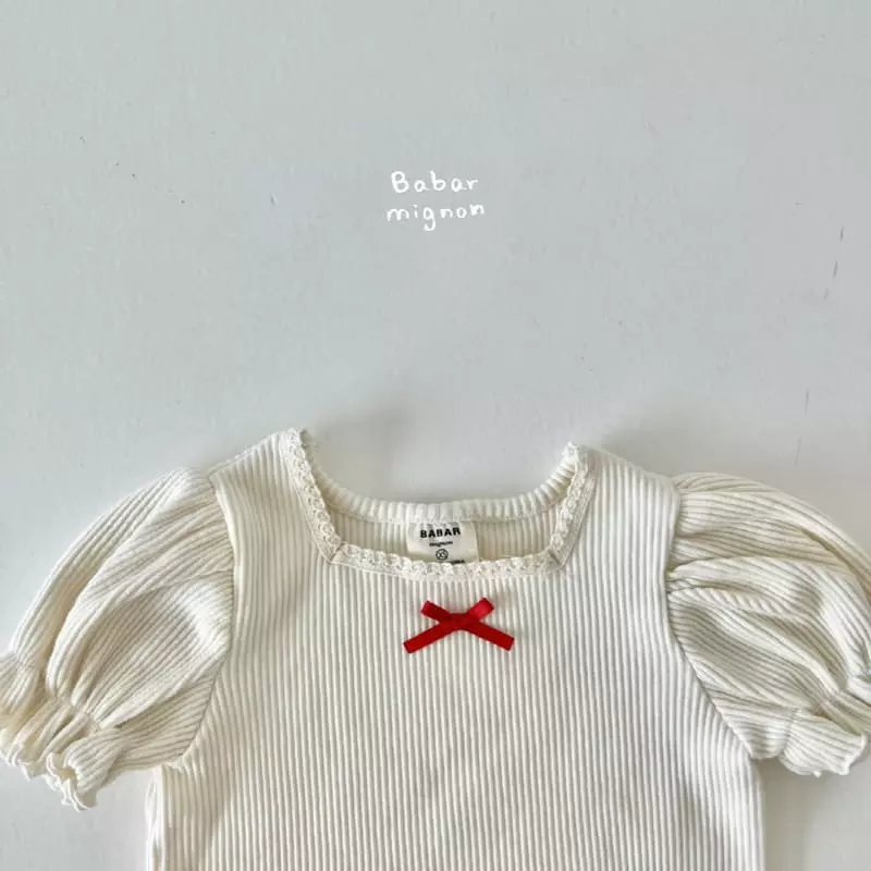 Babar Mignon - Korean Children Fashion - #kidsstore - Square Puff Tee - 10