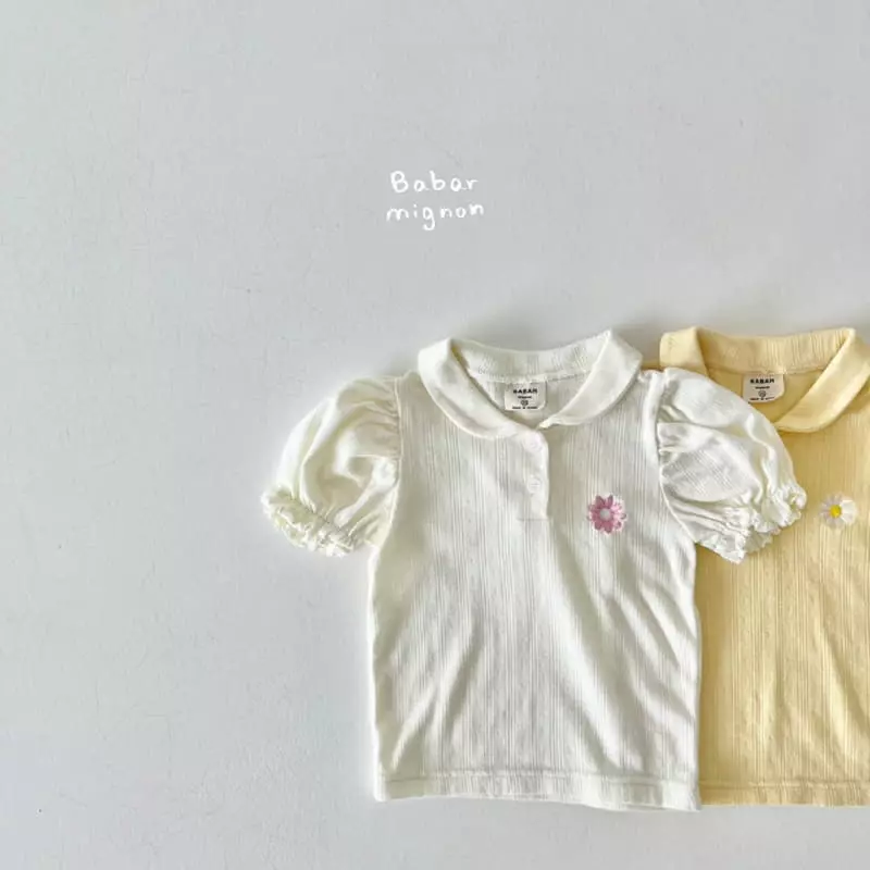 Babar Mignon - Korean Children Fashion - #kidsstore - Daisy Collar Tee - 11