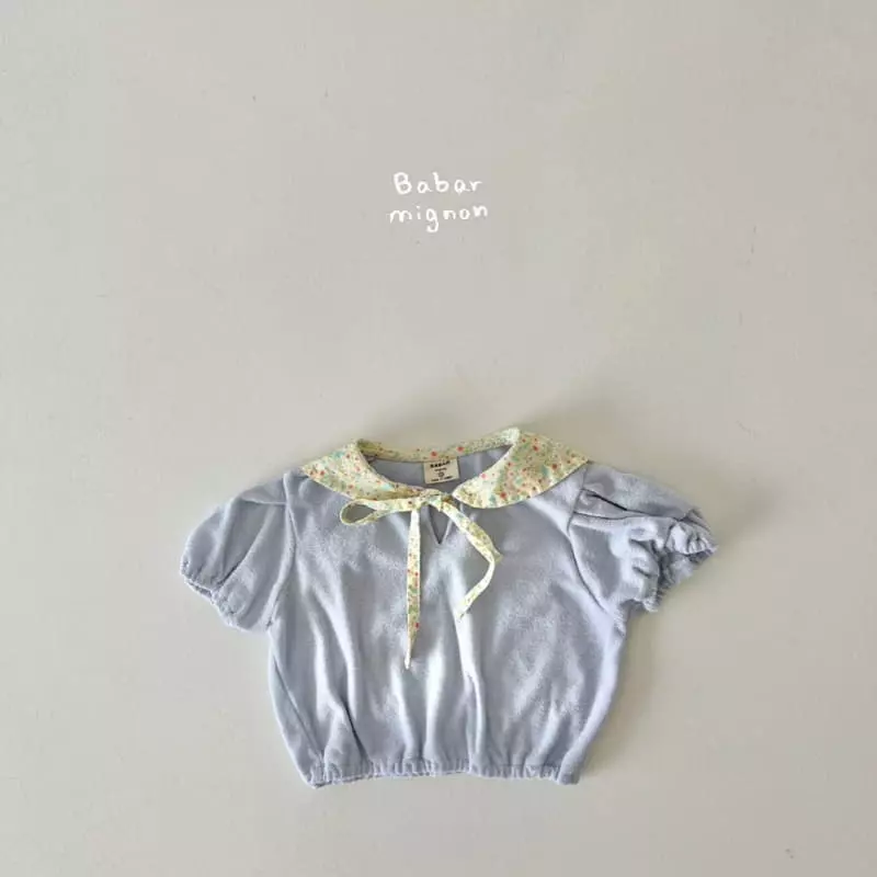 Babar Mignon - Korean Children Fashion - #kidzfashiontrend - Collar Terry Tee - 2