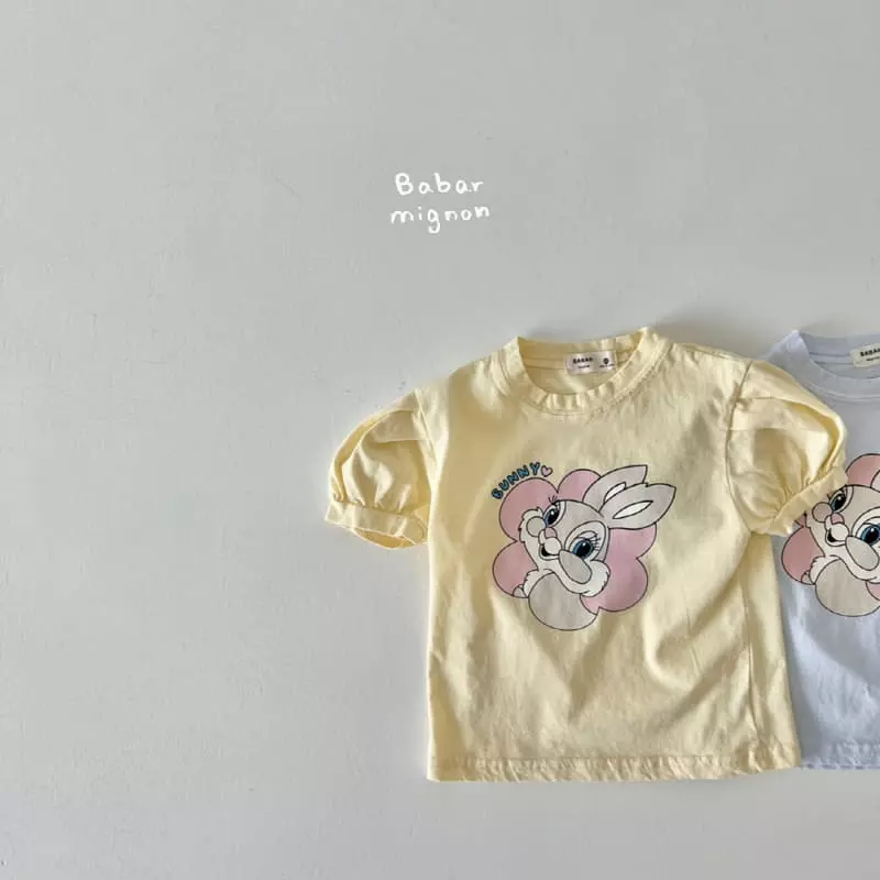 Babar Mignon - Korean Children Fashion - #kidzfashiontrend - Bunny Puff Tee