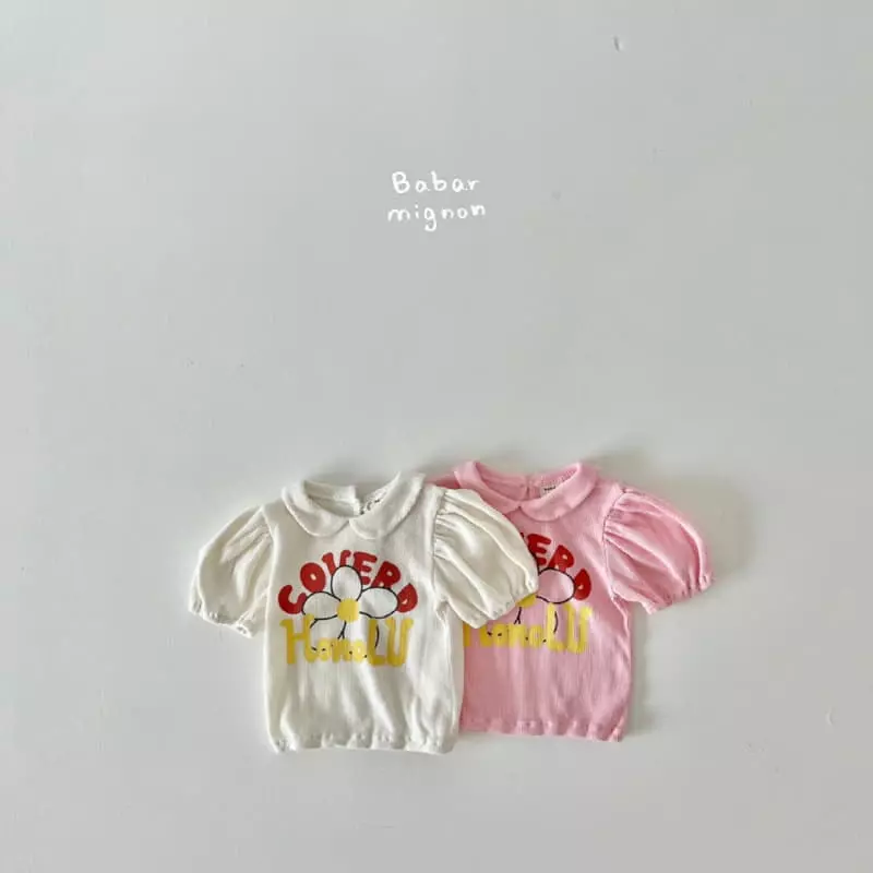 Babar Mignon - Korean Children Fashion - #kidzfashiontrend - Waffle Collar Tee - 11