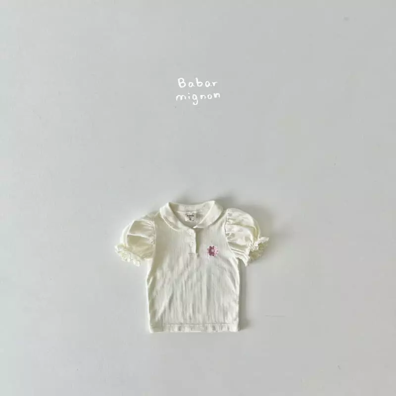 Babar Mignon - Korean Children Fashion - #magicofchildhood - Daisy Collar Tee