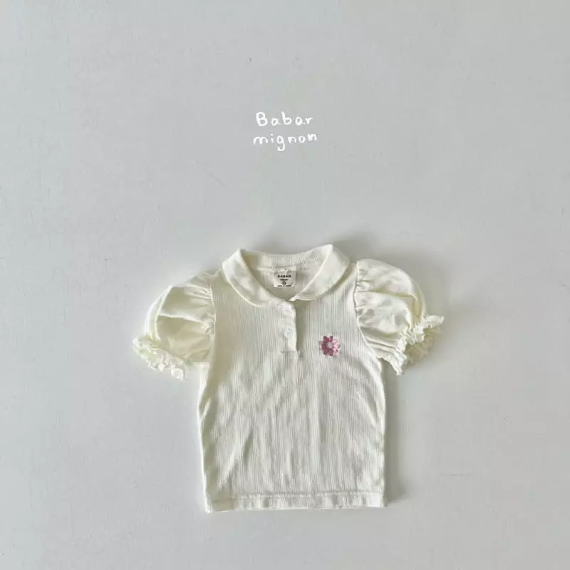 Babar Mignon - Korean Children Fashion - #minifashionista - Daisy Collar Tee - 2