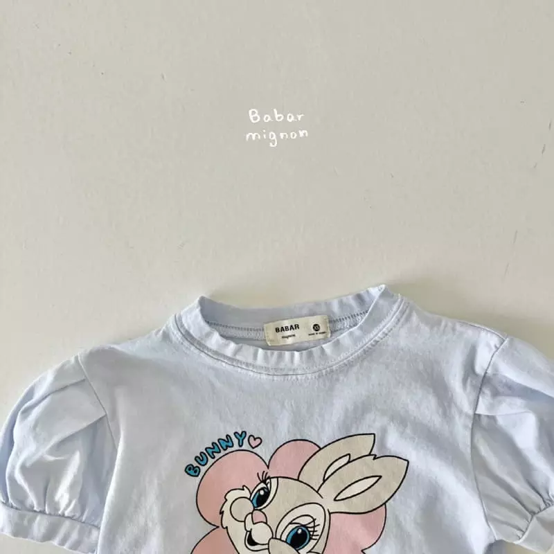 Babar Mignon - Korean Children Fashion - #prettylittlegirls - Bunny Puff Tee - 6