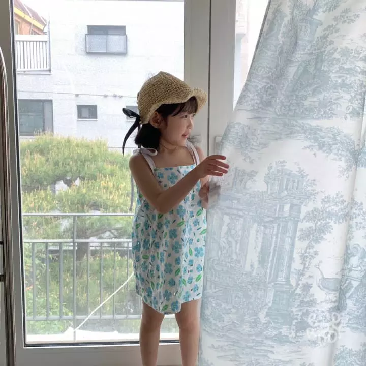 Badburdy - Korean Children Fashion - #kidsshorts - Blan Flower One-piece - 8