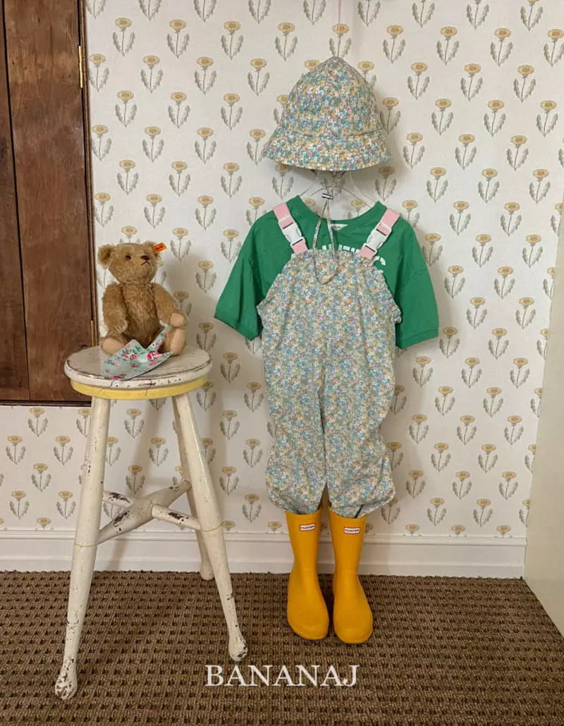 Banana J - Korean Children Fashion - #childrensboutique - Flower Overalls