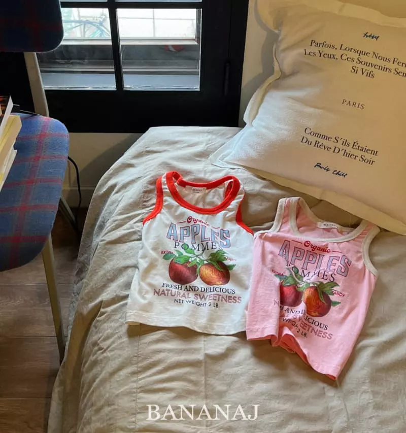 Banana J - Korean Children Fashion - #kidsstore - Apple Sleeveless - 7