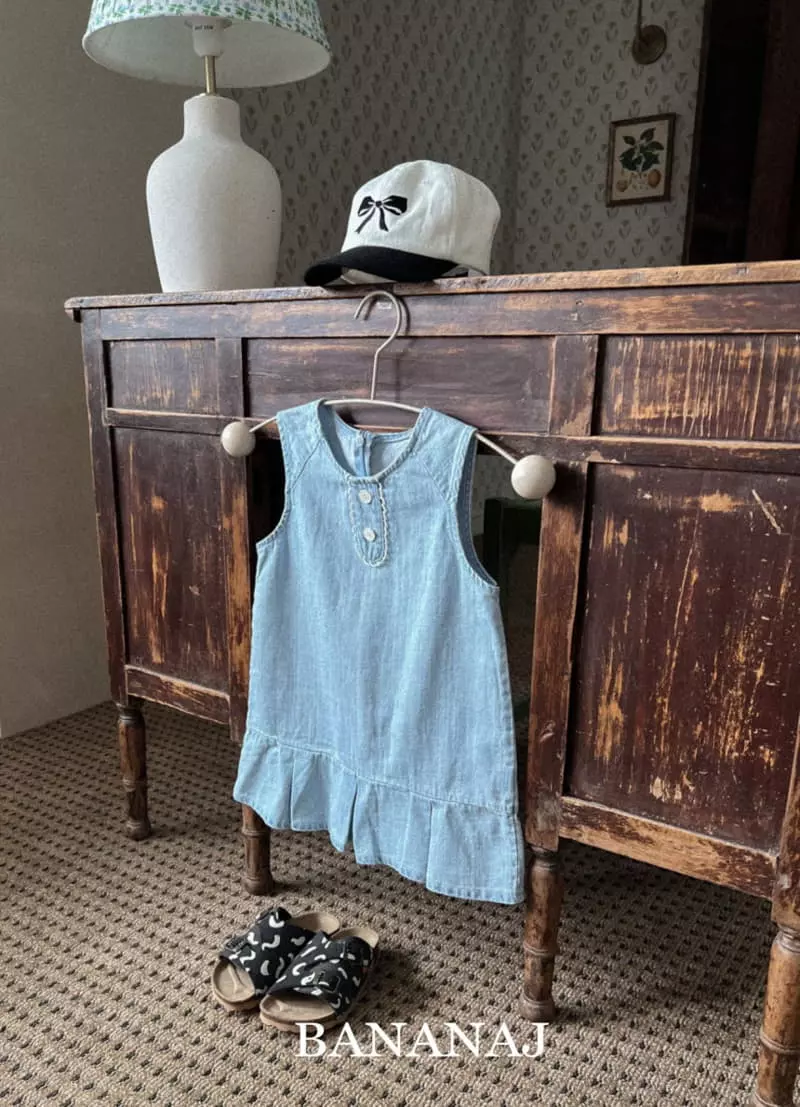 Banana J - Korean Children Fashion - #littlefashionista - Gogo Denim One-piece - 4