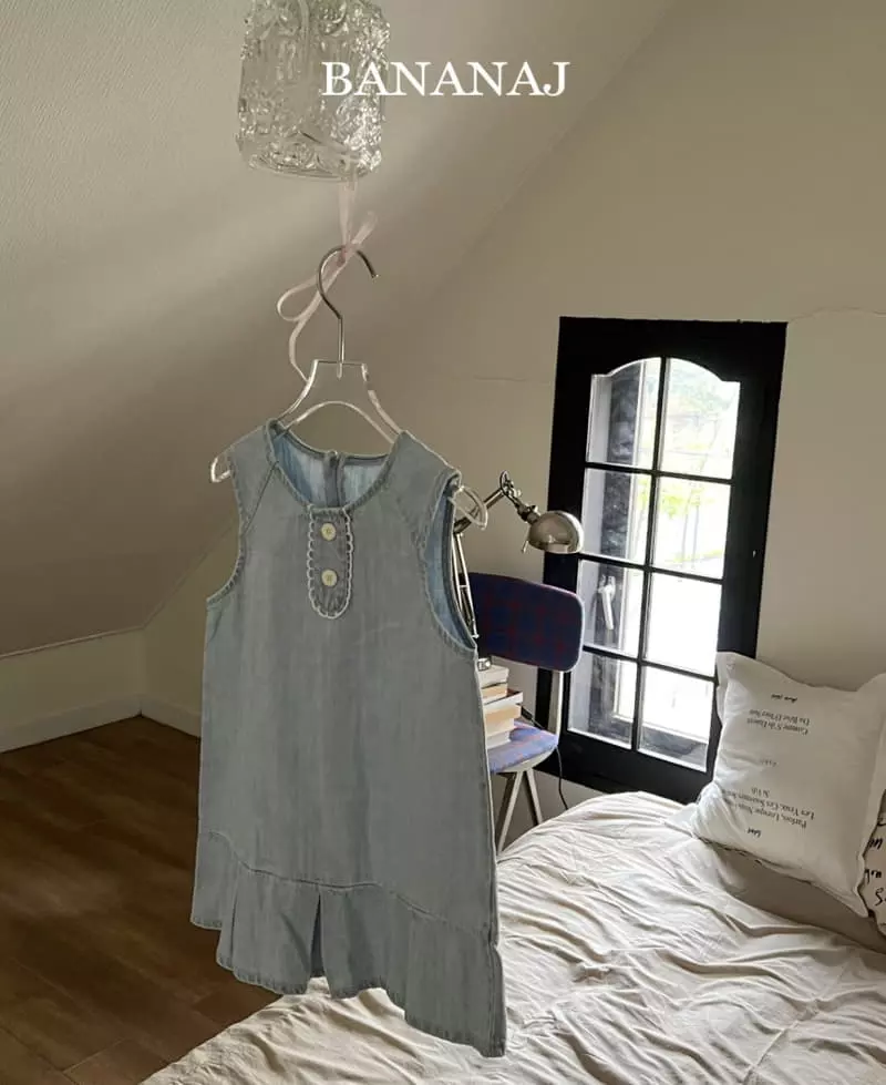 Banana J - Korean Children Fashion - #prettylittlegirls - Gogo Denim One-piece - 6
