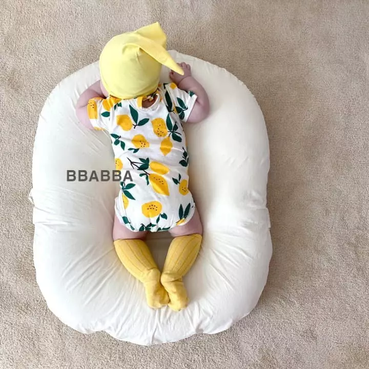 Bbabba - Korean Baby Fashion - #babyboutiqueclothing - Lemon Bodysuit with Bonnet - 5