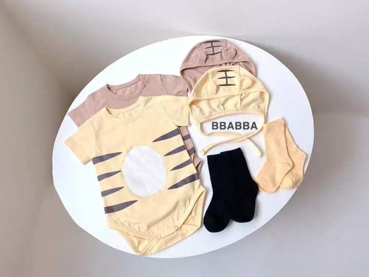 Bbabba - Korean Baby Fashion - #babygirlfashion - Tiger Bodysuit Bonnet - 6