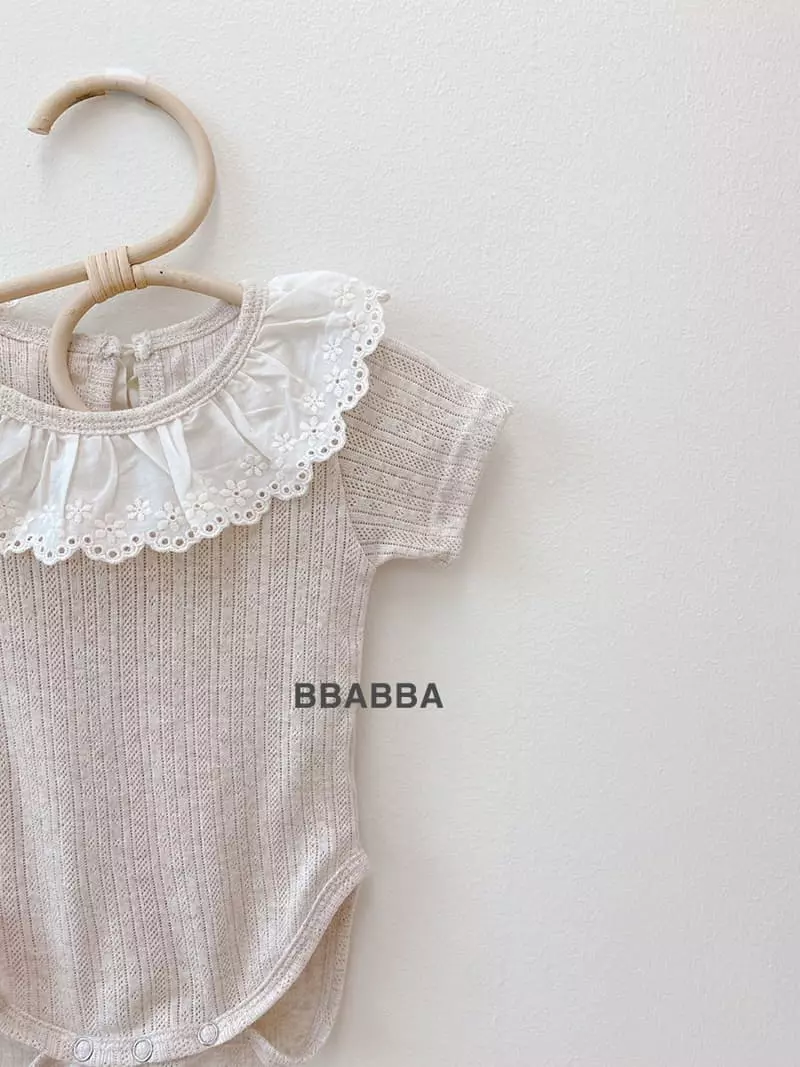Bbabba - Korean Baby Fashion - #babyoninstagram - Frill Eyelet Bodysuit - 4