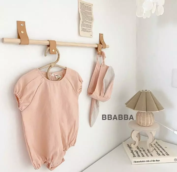 Bbabba - Korean Baby Fashion - #babyoutfit - Summer Rabbit Bodysuit with Bonnet - 3