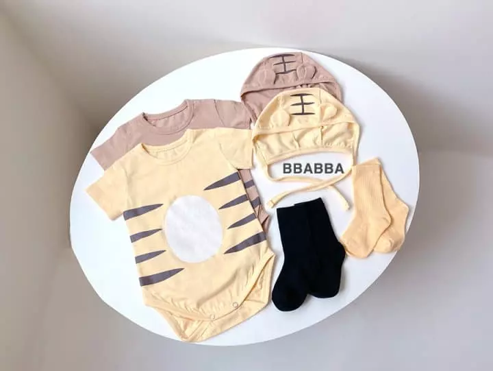 Bbabba - Korean Baby Fashion - #onlinebabyshop - Tiger Bodysuit Set - 5