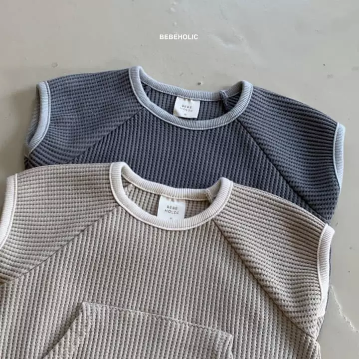 Bebe Holic - Korean Baby Fashion - #babyboutique - Waffle Kangaroo Bodysuit - 8