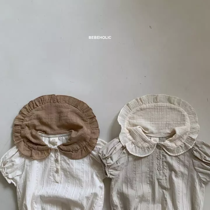 Bebe Holic - Korean Baby Fashion - #babyboutiqueclothing - Shy Collar Bodysuit - 8