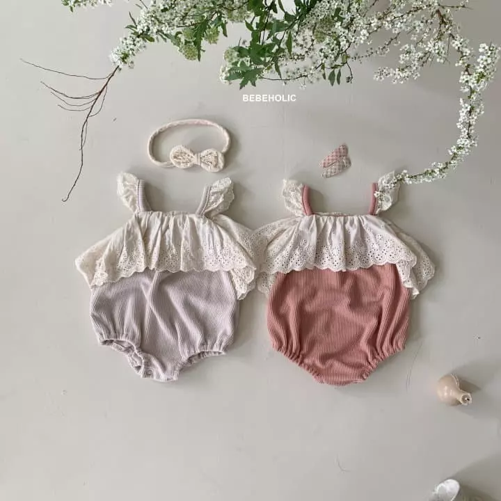 Bebe Holic - Korean Baby Fashion - #babyboutiqueclothing - Lace Bodysuit