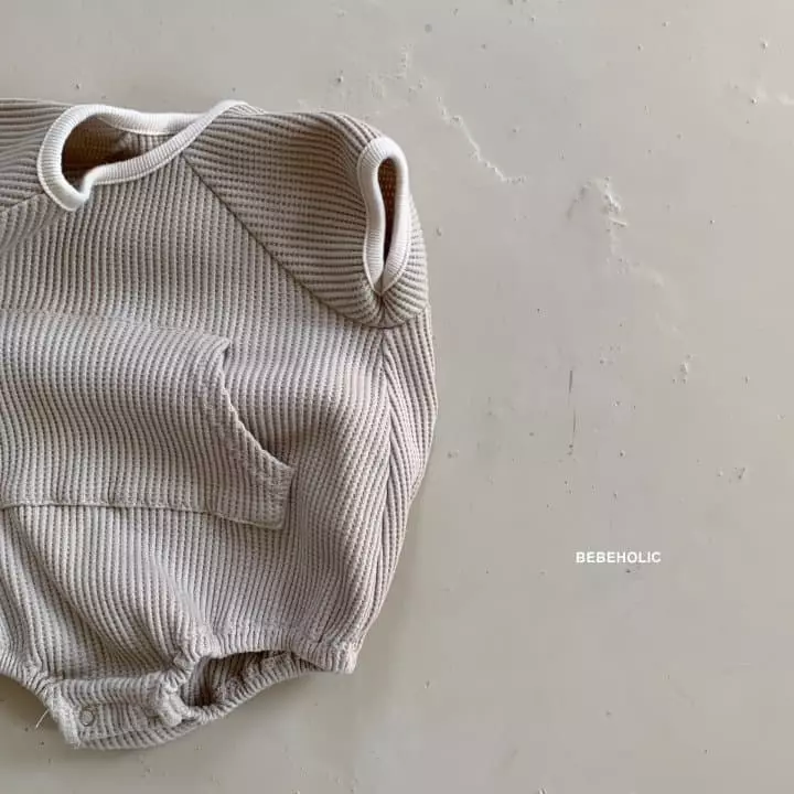 Bebe Holic - Korean Baby Fashion - #babyboutiqueclothing - Waffle Kangaroo Bodysuit - 10