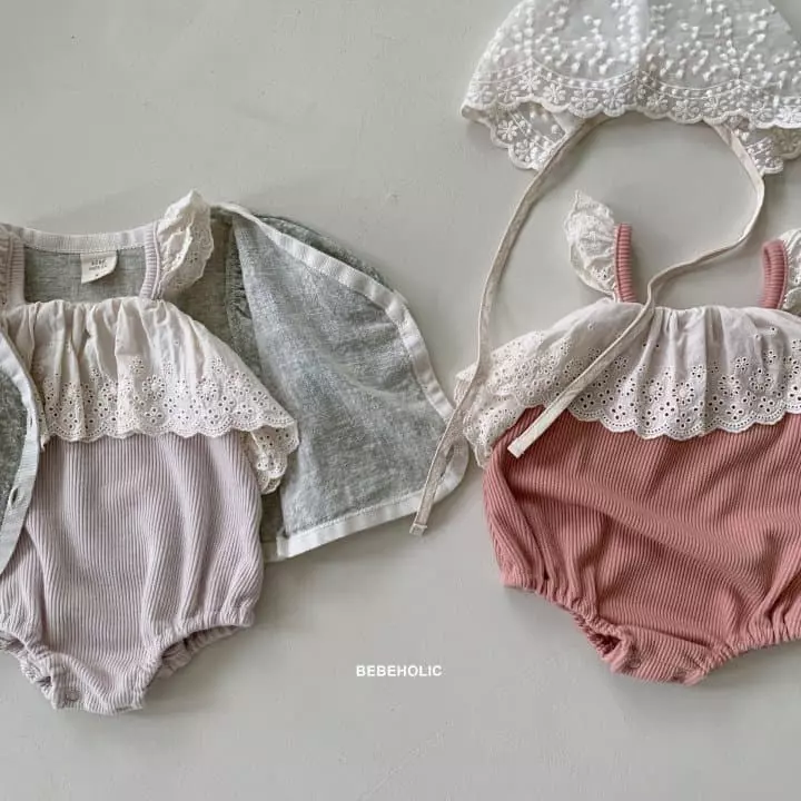 Bebe Holic - Korean Baby Fashion - #babyfashion - Lace Bodysuit - 3
