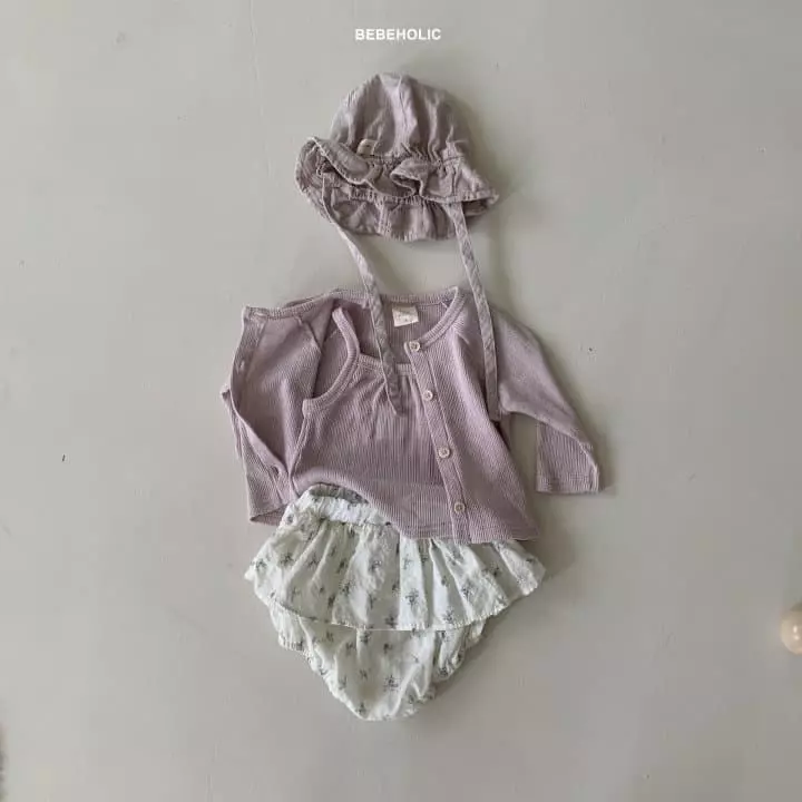 Bebe Holic - Korean Baby Fashion - #babyfever - Sleeveless Cardigan Set - 4