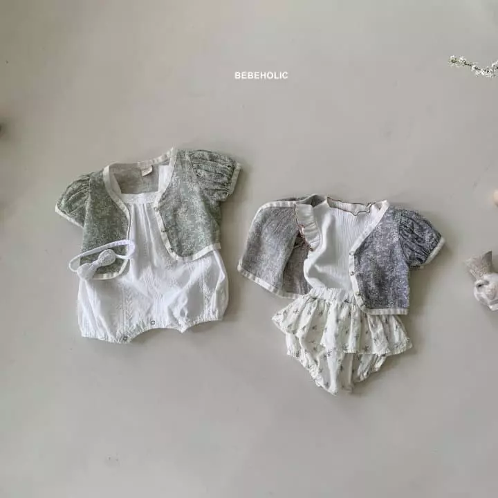 Bebe Holic - Korean Baby Fashion - #babygirlfashion - Small Flower Cardigan - 2