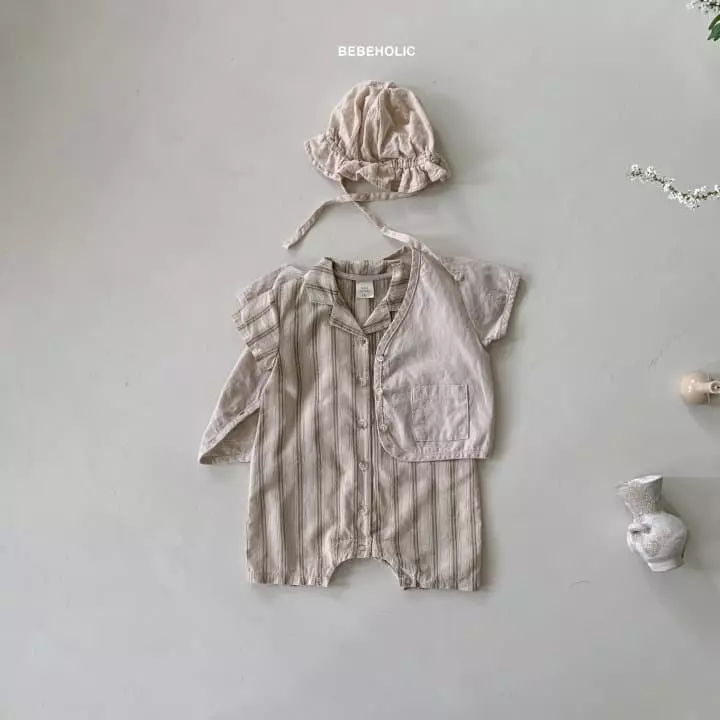 Bebe Holic - Korean Baby Fashion - #babygirlfashion - Miu Stripes Bodysuit - 3