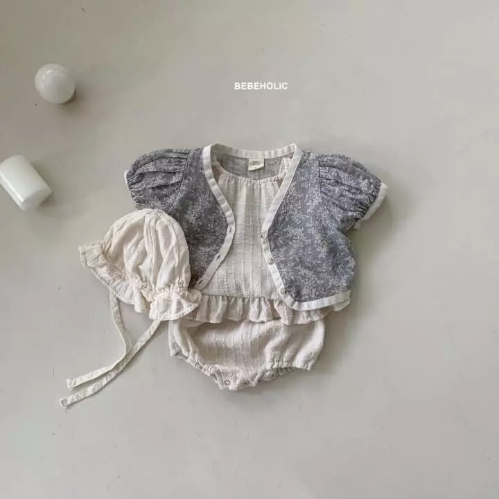 Bebe Holic - Korean Baby Fashion - #babylifestyle - Small Flower Cardigan - 4