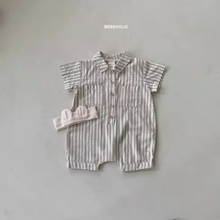 Bebe Holic - Korean Baby Fashion - #babylifestyle - Stripes Bodysuit - 4