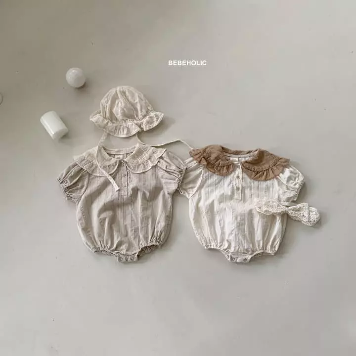 Bebe Holic - Korean Baby Fashion - #babyoutfit - Shy Collar Bodysuit
