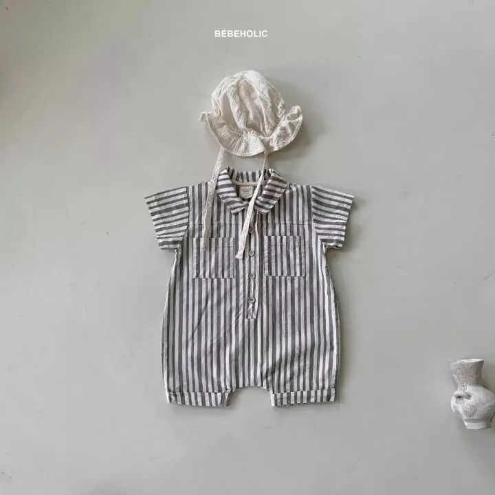 Bebe Holic - Korean Baby Fashion - #babyoutfit - Stripes Bodysuit - 6
