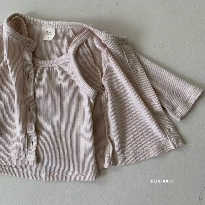 Bebe Holic - Korean Baby Fashion - #babywear - Sleeveless Cardigan Set - 10