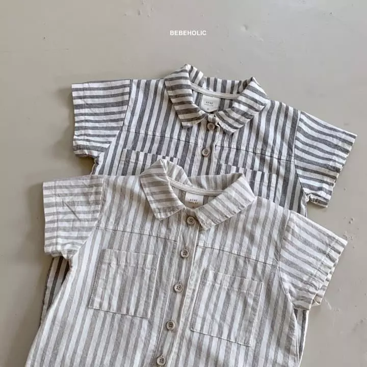 Bebe Holic - Korean Baby Fashion - #babywear - Stripes Bodysuit - 8