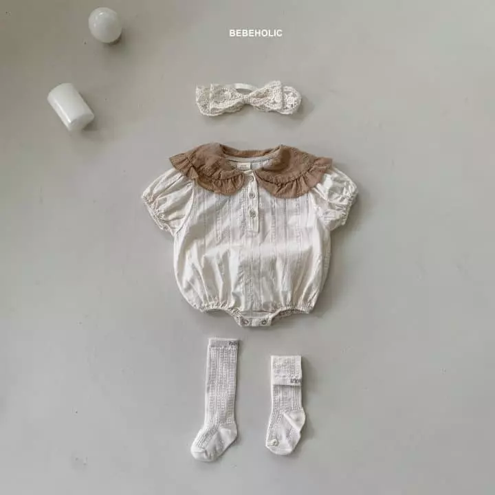 Bebe Holic - Korean Baby Fashion - #onlinebabyshop - Shy Collar Bodysuit - 5