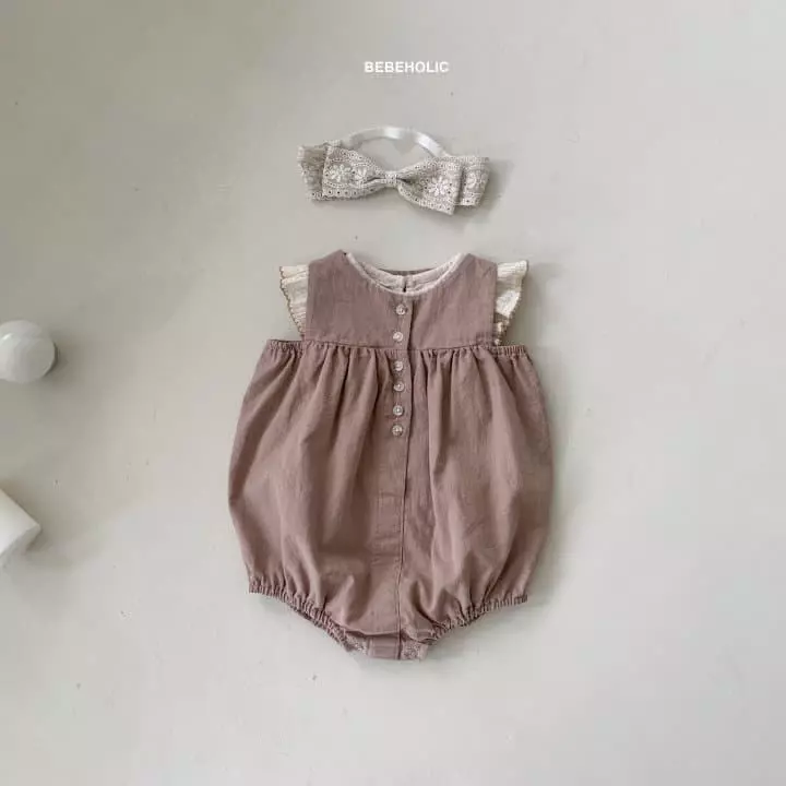 Bebe Holic - Korean Baby Fashion - #onlinebabyboutique - Linen Sleeveless Bodysuit - 4