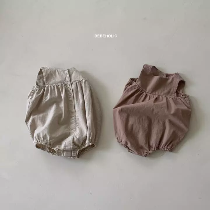Bebe Holic - Korean Baby Fashion - #smilingbaby - Linen Sleeveless Bodysuit - 5
