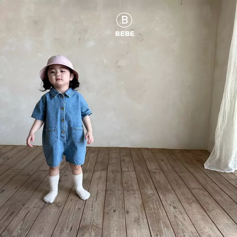 Bella Bambina - Korean Baby Fashion - #onlinebabyshop - Bebe Dori Collar Bodysuit Denim - 12