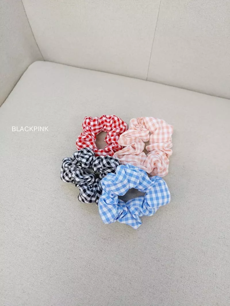 Black Pink - Korean Children Fashion - #littlefashionista - Check Hairring Set
