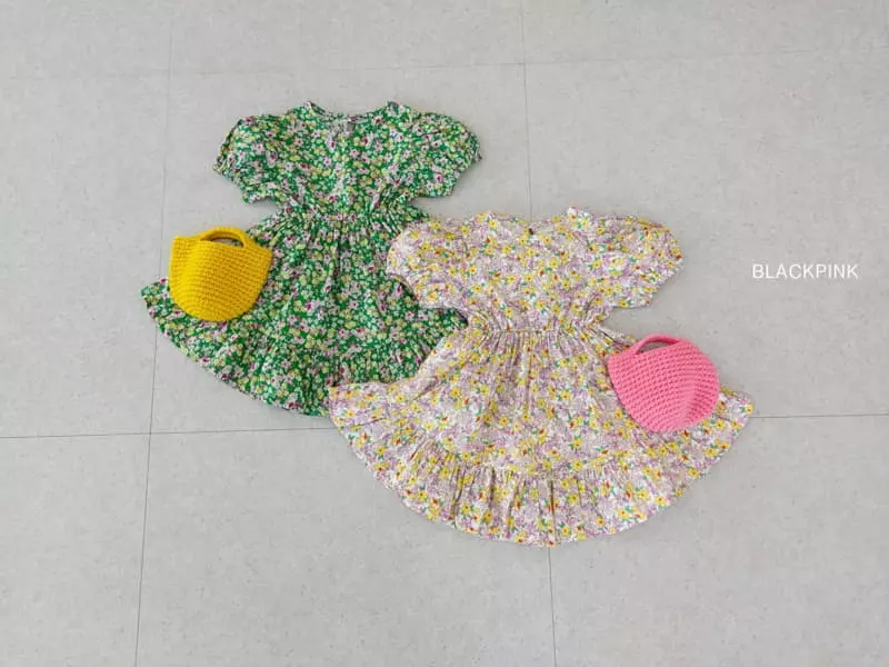 Black Pink - Korean Children Fashion - #littlefashionista - Flory One-piece - 2